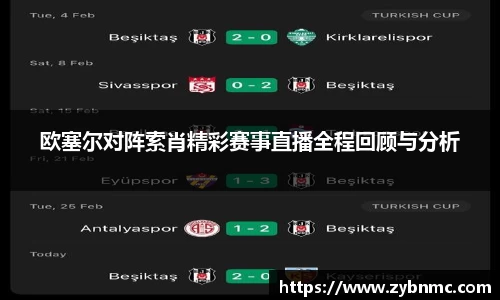 欧塞尔对阵索肖精彩赛事直播全程回顾与分析